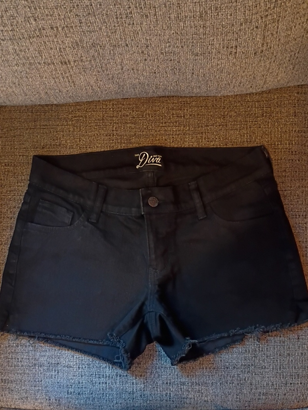 Vintage Old Navy Black Frayed Hem Shorts